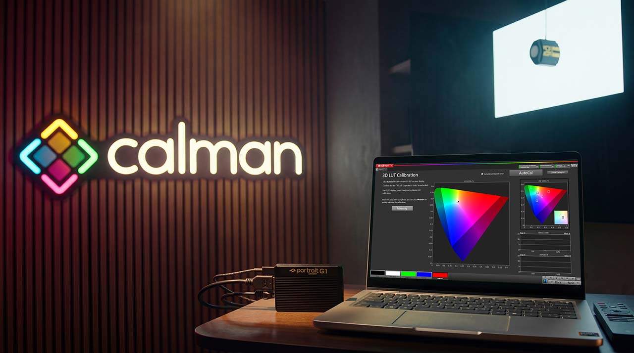 Laptop with Calman running